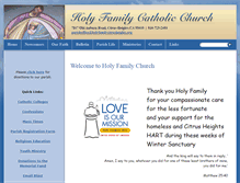 Tablet Screenshot of holyfamilycitrusheights.org